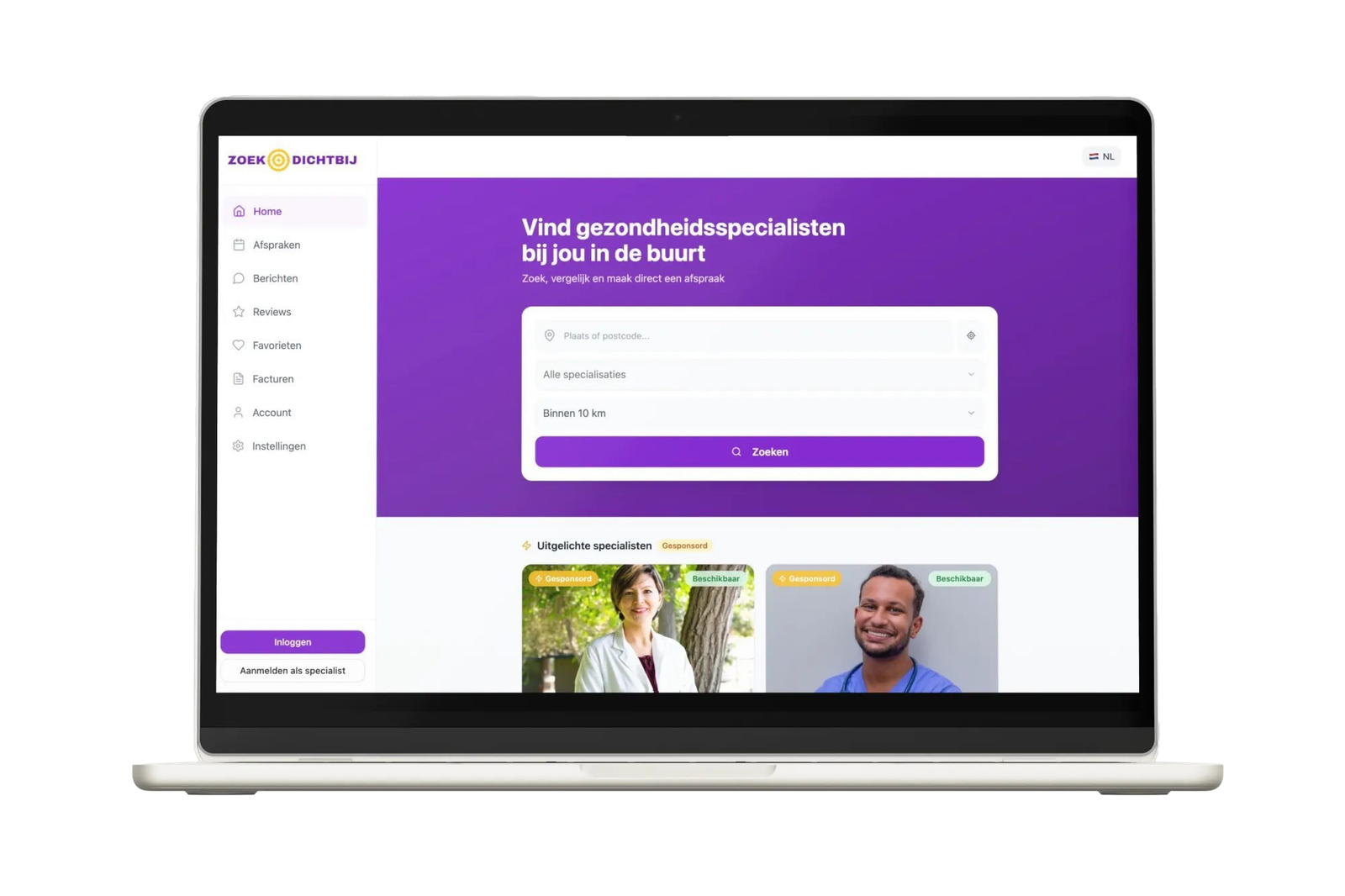 ZoekDichtbij platform preview